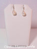 White Fresh Water Pearl and Crystal, Drop Earrings, set in 92.5 Sterling Silver