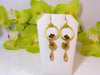 Dorado, Crystal Beaded Brass Earrings
