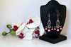 Swarovski Elements Powder Rose Pearl, Chandelier Earrings set in 92.5 Sterling Silver