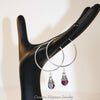 Swarovski Elements Amethyst Hoop Earrings, set in 92.5 Sterling Silver